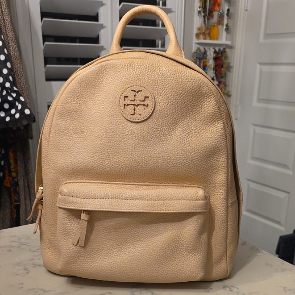 Tory Burch Beige Leather Backpack - Picture 3 of 16